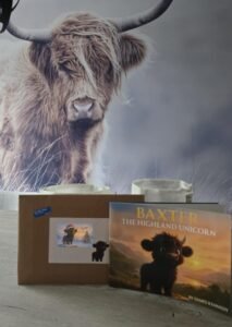 Copy of Baxter the Highland Unicorn just taken out of an envelope